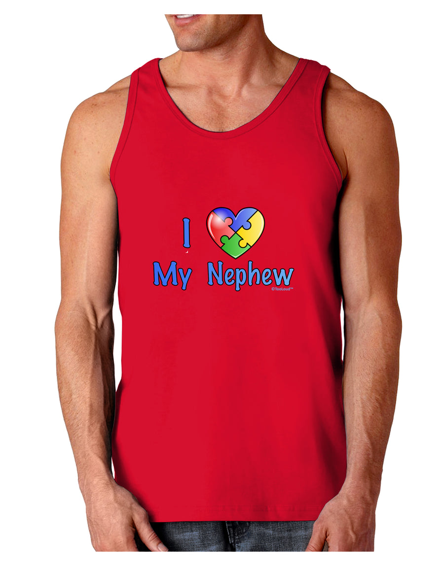 I Heart My Nephew - Autism Awareness Dark Loose Tank Top by TooLoud-Mens Loose Tank Top-TooLoud-Black-Small-Davson Sales