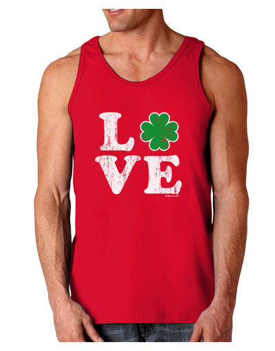 Irish Love - Distressed Dark Loose Tank Top by TooLoud-Mens Loose Tank Top-TooLoud-Red-Small-Davson Sales