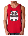 Cute Panda Bear Dark Loose Tank Top by TooLoud-Mens Loose Tank Top-TooLoud-Red-Small-Davson Sales