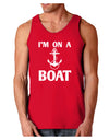 I'm on a BOAT Dark Loose Tank Top-Mens Loose Tank Top-TooLoud-Red-Small-Davson Sales