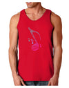 Music Note Typography Dark Loose Tank Top-Mens Loose Tank Top-TooLoud-Red-Small-Davson Sales