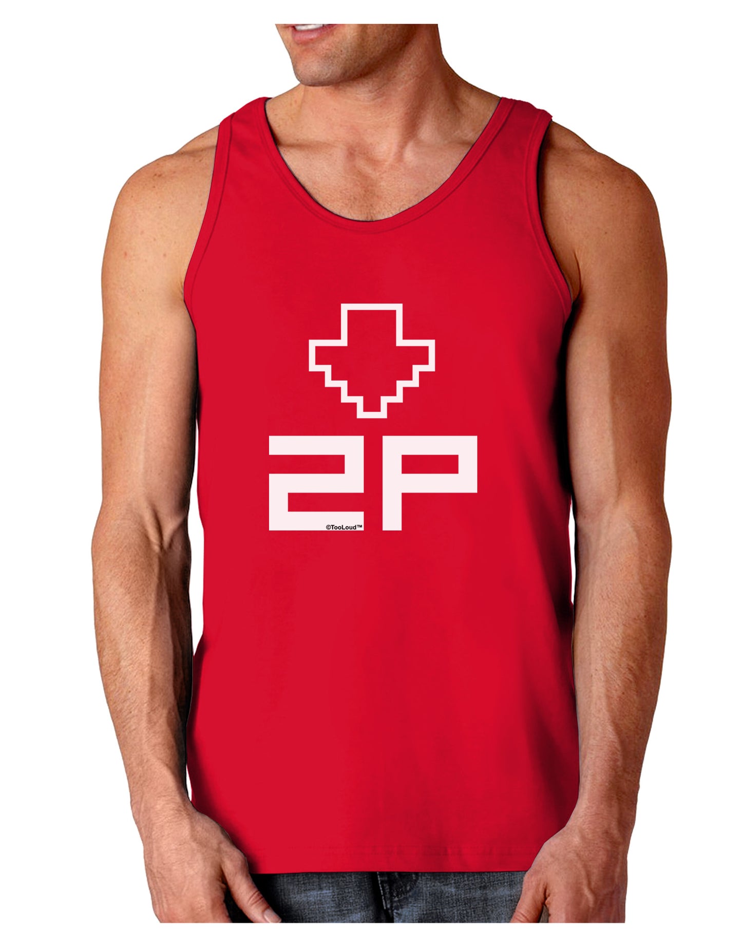 Player Two Selection Icon Dark Loose Tank Top-Mens Loose Tank Top-TooLoud-Red-Small-Davson Sales