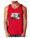 Laying White Wolf Dark Loose Tank Top-Mens Loose Tank Top-TooLoud-Red-Small-Davson Sales