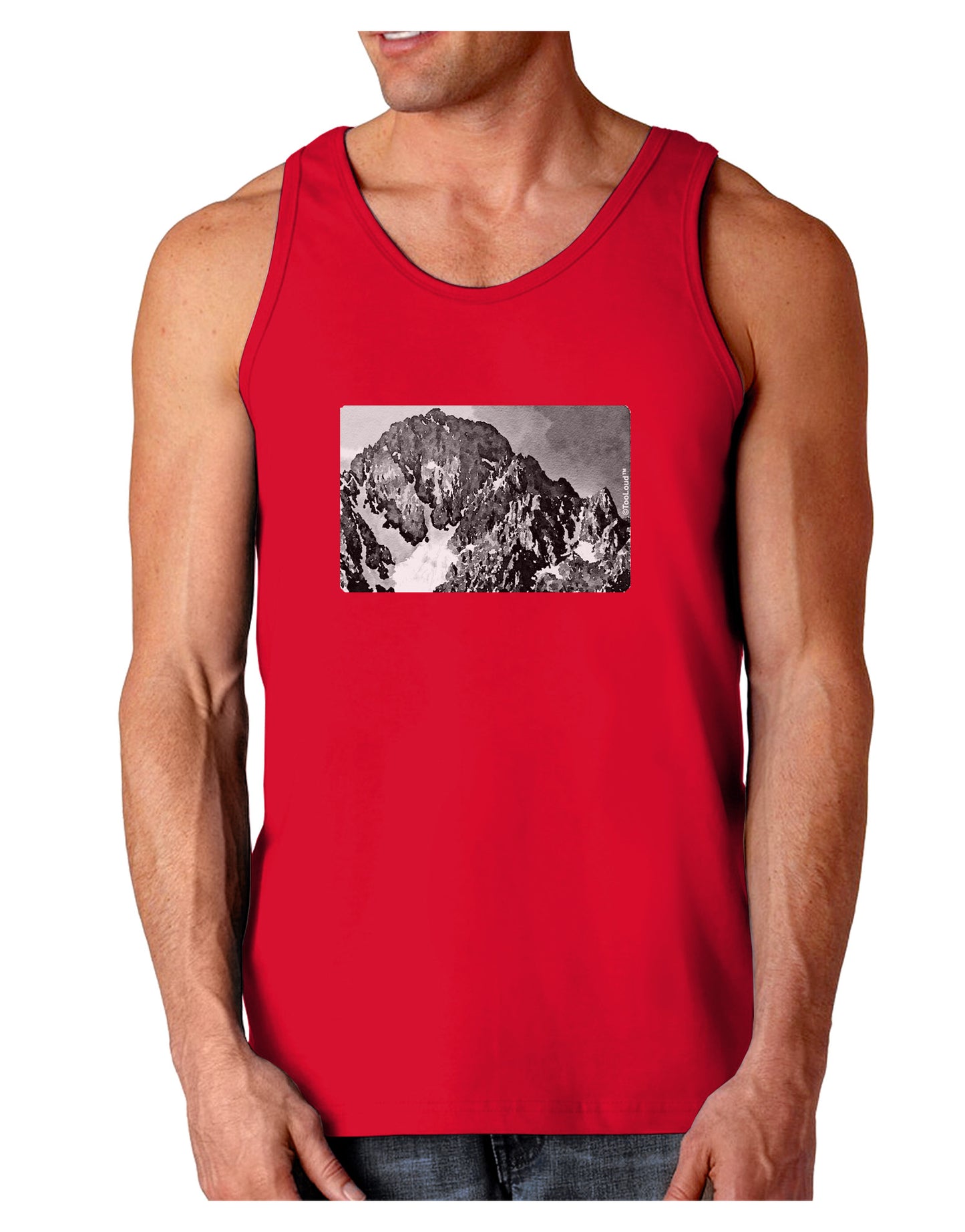 San Juan Mountain Range CO 2 Dark Loose Tank Top-Mens Loose Tank Top-TooLoud-Red-Small-Davson Sales