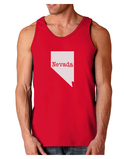 Nevada - United States Shape Dark Loose Tank Top by TooLoud-Mens Loose Tank Top-TooLoud-Red-Small-Davson Sales