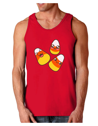 Cute Candy Corn Family Halloween Dark Loose Tank Top-Mens Loose Tank Top-TooLoud-Red-Small-Davson Sales