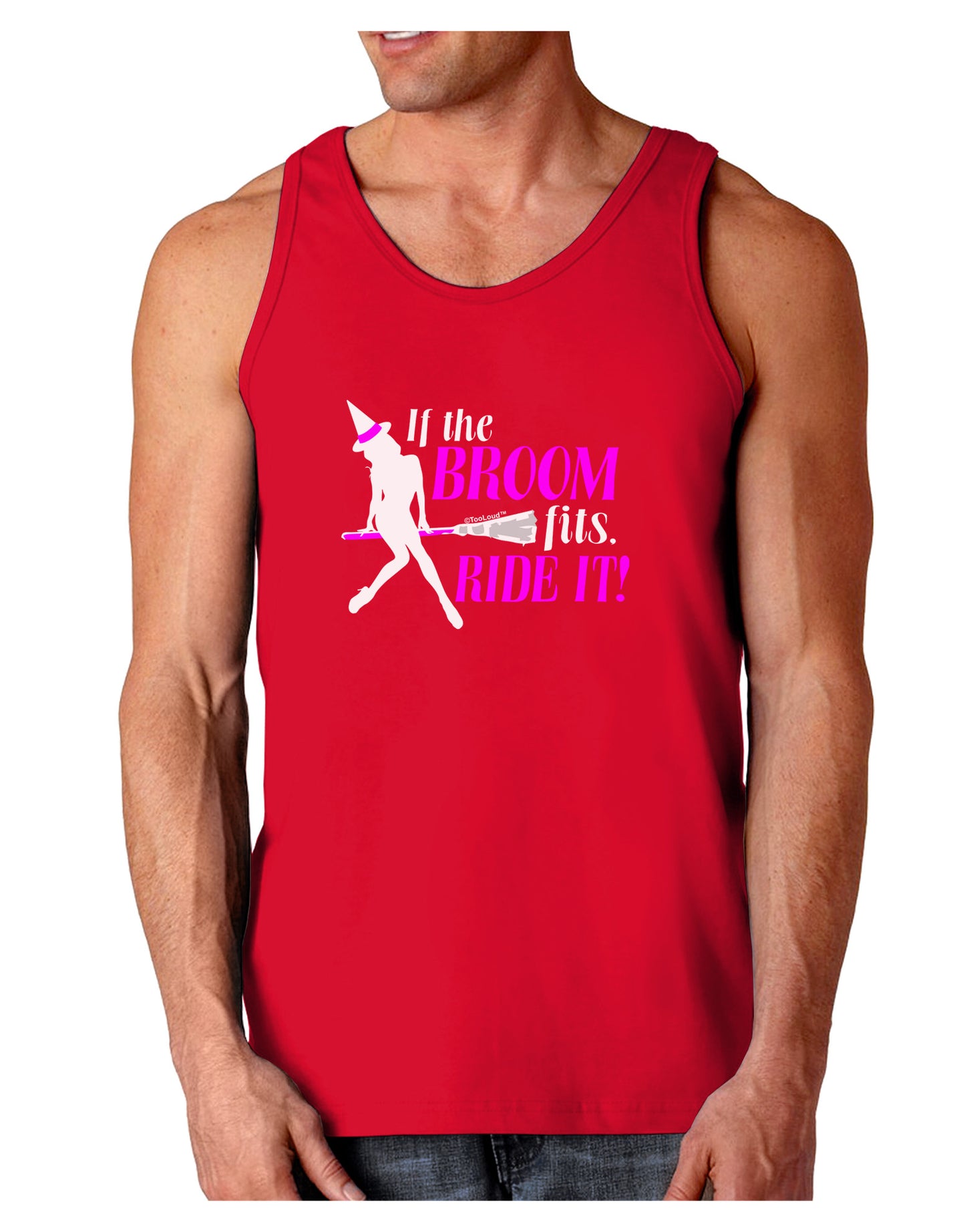 Ride It Purple Dark Loose Tank Top-Mens Loose Tank Top-TooLoud-Red-Small-Davson Sales
