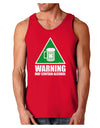 Warning May Contain Alcohol Dark Loose Tank Top by TooLoud-Mens Loose Tank Top-TooLoud-Red-Small-Davson Sales