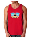 Kyu-T Face - Beartholomew Cool Sunglasses Dark Loose Tank Top-Mens Loose Tank Top-TooLoud-Red-Small-Davson Sales