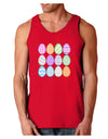 Cute Faux Applique Easter Eggs Dark Loose Tank Top-Mens Loose Tank Top-TooLoud-Red-Small-Davson Sales