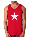 White Star Dark Loose Tank Top-Mens Loose Tank Top-TooLoud-Red-Small-Davson Sales