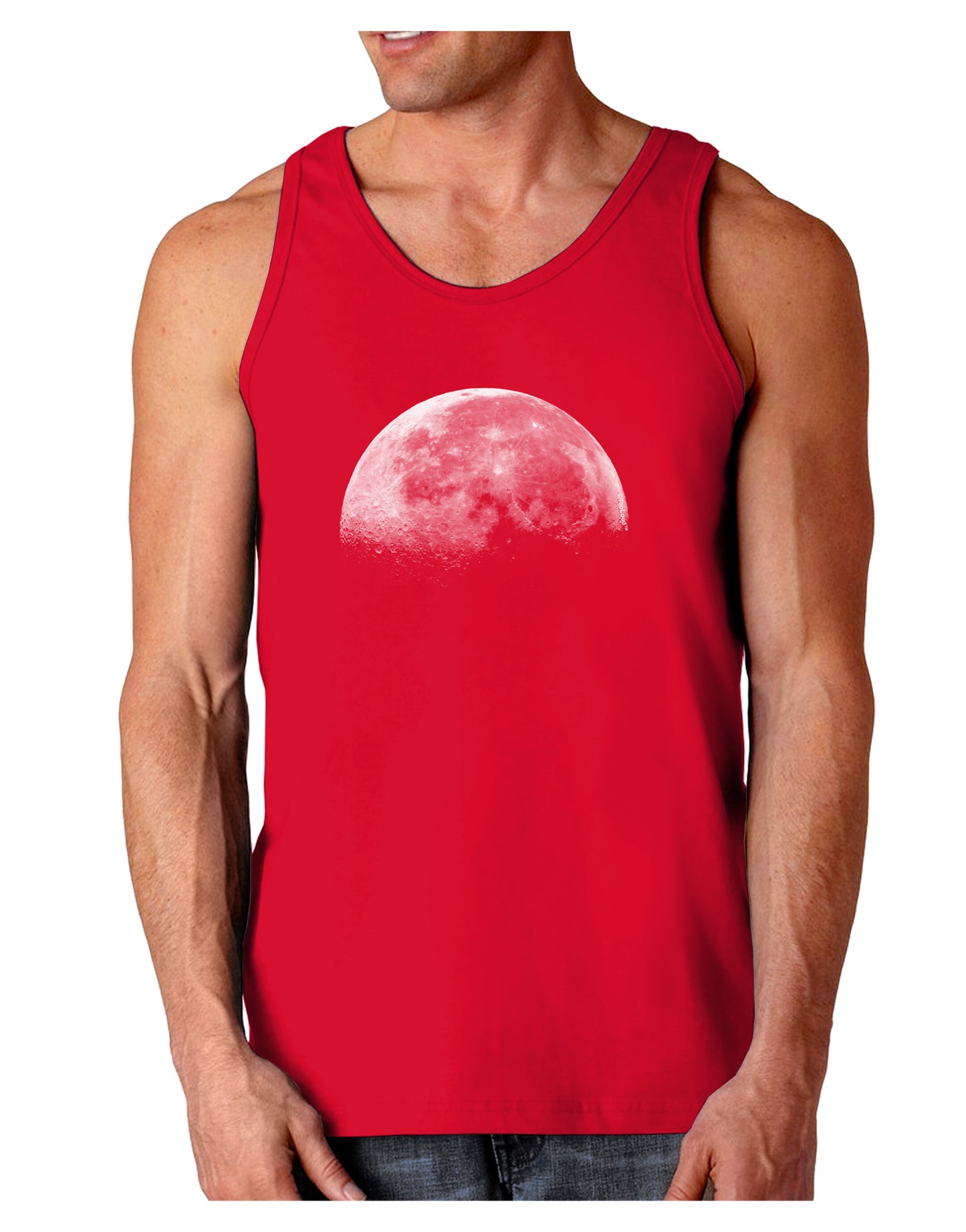 Moon of Earth Dark Loose Tank Top-Mens Loose Tank Top-TooLoud-Red-Small-Davson Sales