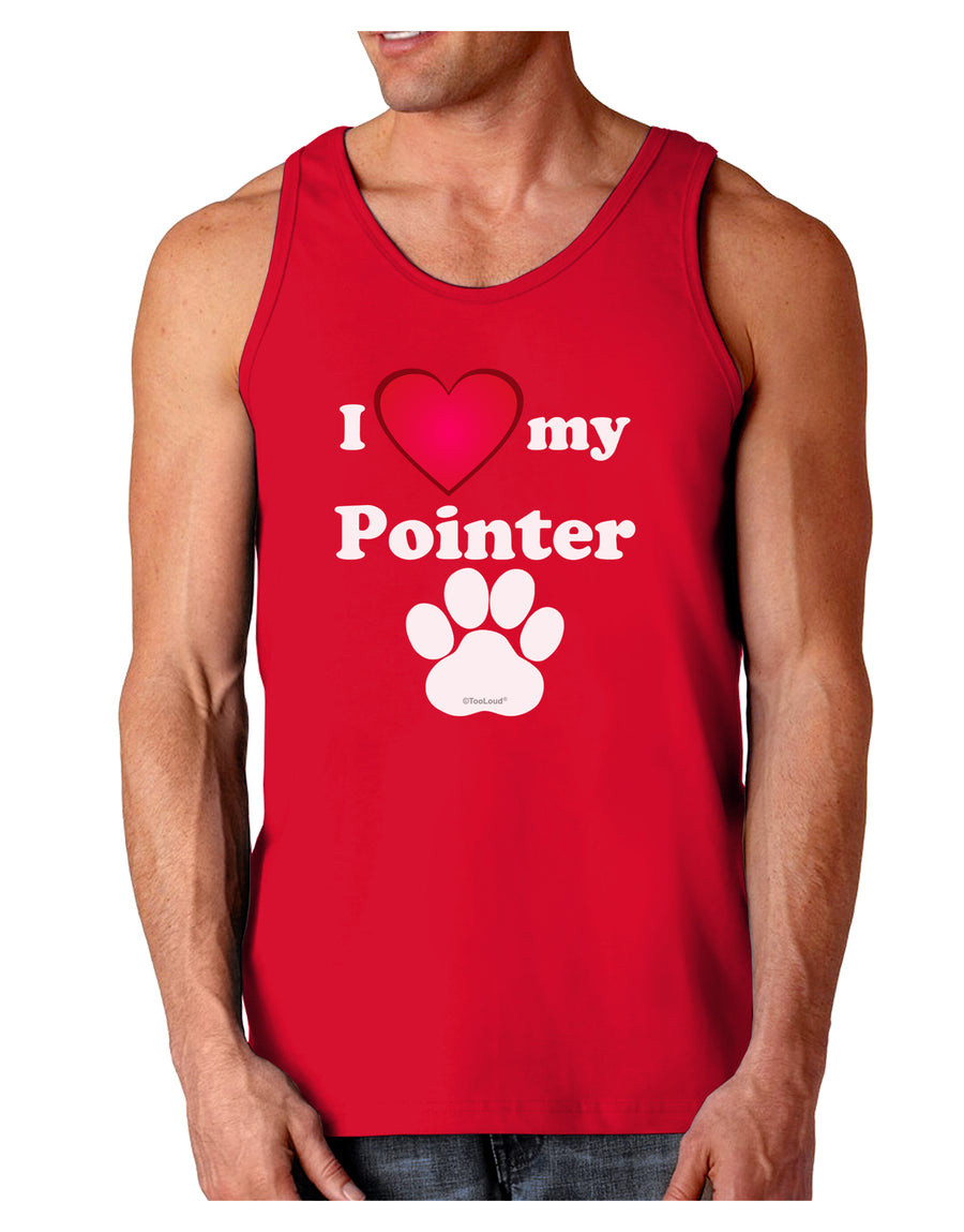 I Heart My Pointer Dark Loose Tank Top by TooLoud-Mens Loose Tank Top-TooLoud-Black-Small-Davson Sales