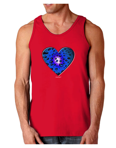 Water Droplet Heart Blue Dark Loose Tank Top by TooLoud-Mens Loose Tank Top-TooLoud-Red-Small-Davson Sales