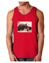 Laying Black Bear Dark Loose Tank Top-Mens Loose Tank Top-TooLoud-Red-Small-Davson Sales