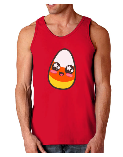 Cute Boy Child Candy Corn Family Halloween Dark Loose Tank Top-Mens Loose Tank Top-TooLoud-Red-Small-Davson Sales