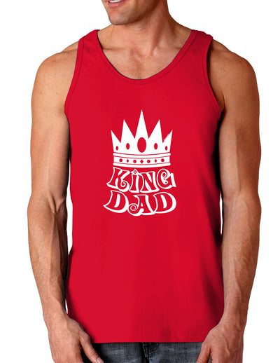 King Dad Dark Loose Tank Top-Mens Loose Tank Top-TooLoud-Red-Small-Davson Sales