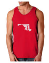 Maryland - United States Shape Dark Loose Tank Top by TooLoud-Mens Loose Tank Top-TooLoud-Red-Small-Davson Sales