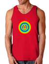 Psychedelic Peace Dark Loose Tank Top-Mens Loose Tank Top-TooLoud-Red-Small-Davson Sales