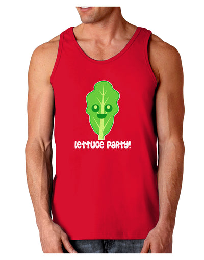 Cute Lettuce - Lettuce Party Dark Loose Tank Top by TooLoud-Mens Loose Tank Top-TooLoud-Red-Small-Davson Sales