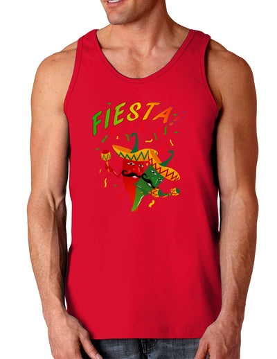 Chili Love Fiesta Dark Loose Tank Top-Mens Loose Tank Top-TooLoud-Red-Small-Davson Sales