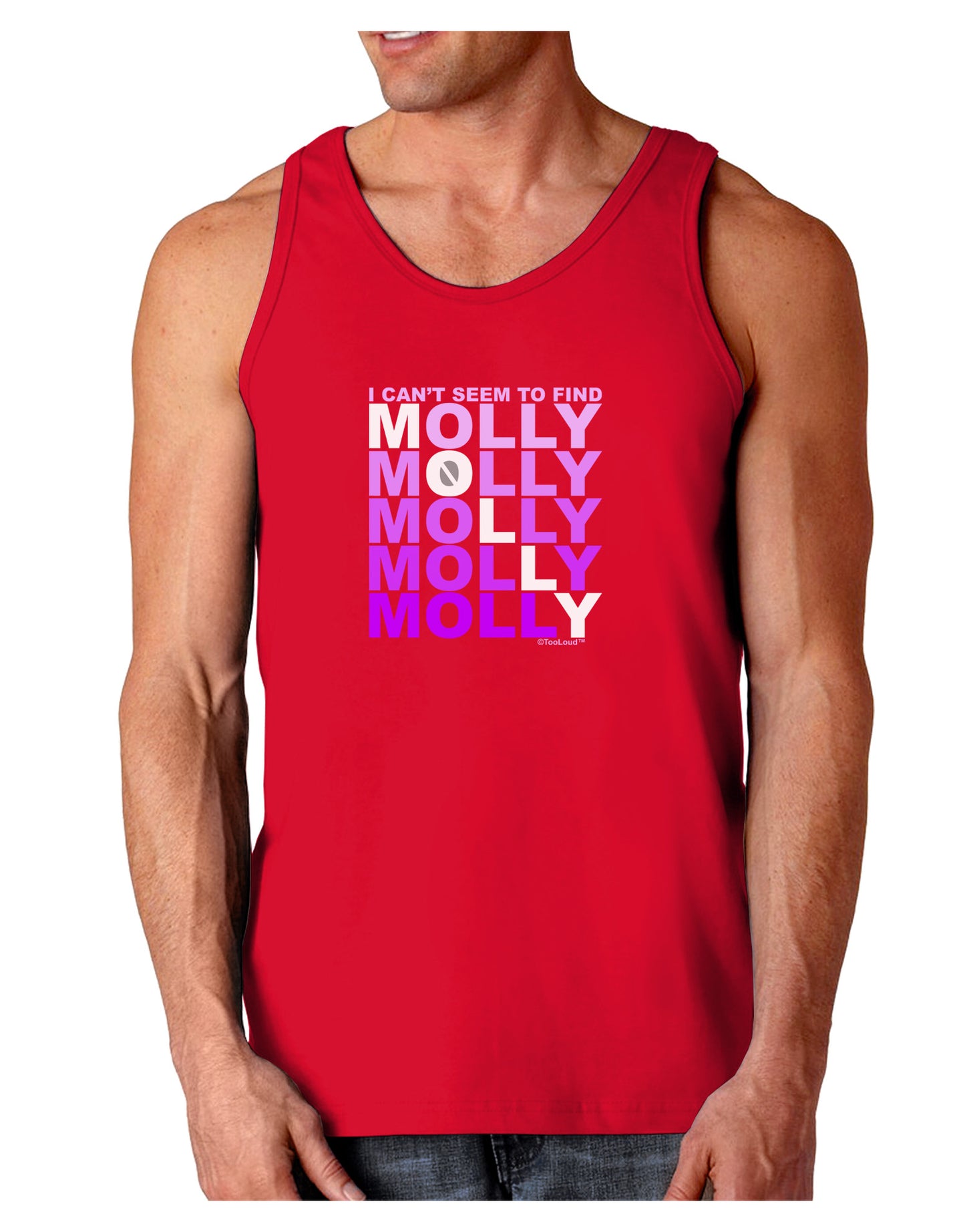 Find Molly Purple Dark Loose Tank Top-Mens Loose Tank Top-TooLoud-Red-Small-Davson Sales
