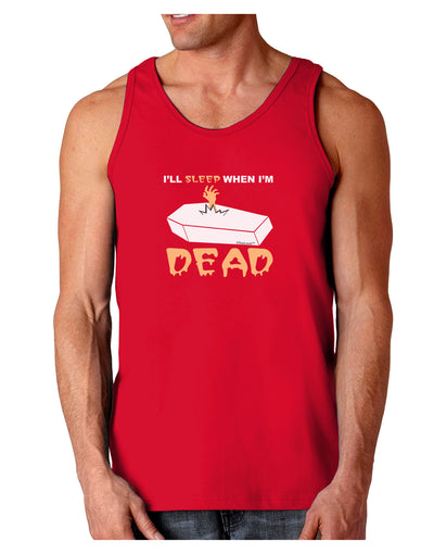 Sleep When Dead Coffin Dark Loose Tank Top-Mens Loose Tank Top-TooLoud-Red-Small-Davson Sales