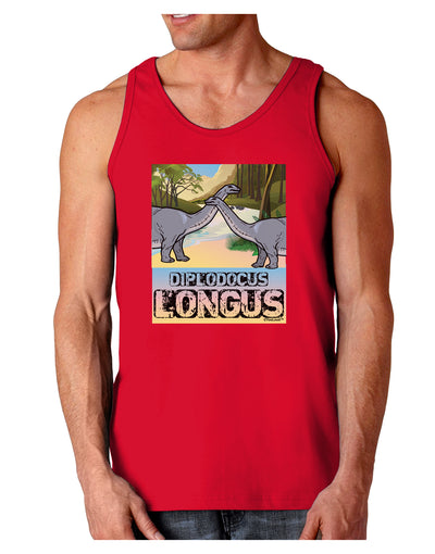 Diplodocus Longus - With Name Dark Loose Tank Top-Mens Loose Tank Top-TooLoud-Red-Small-Davson Sales