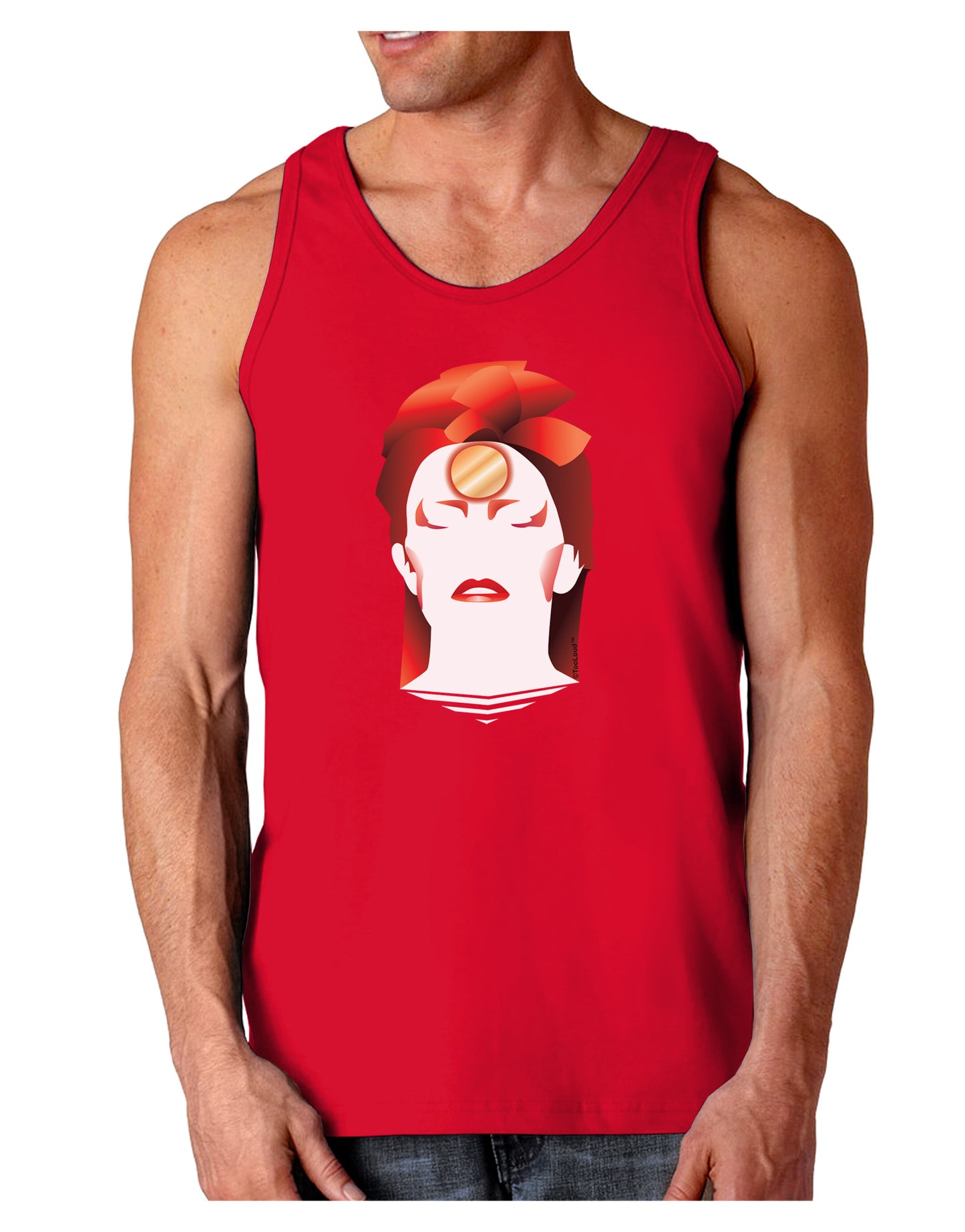 The Zig Dark Loose Tank Top-Mens Loose Tank Top-TooLoud-Red-Small-Davson Sales