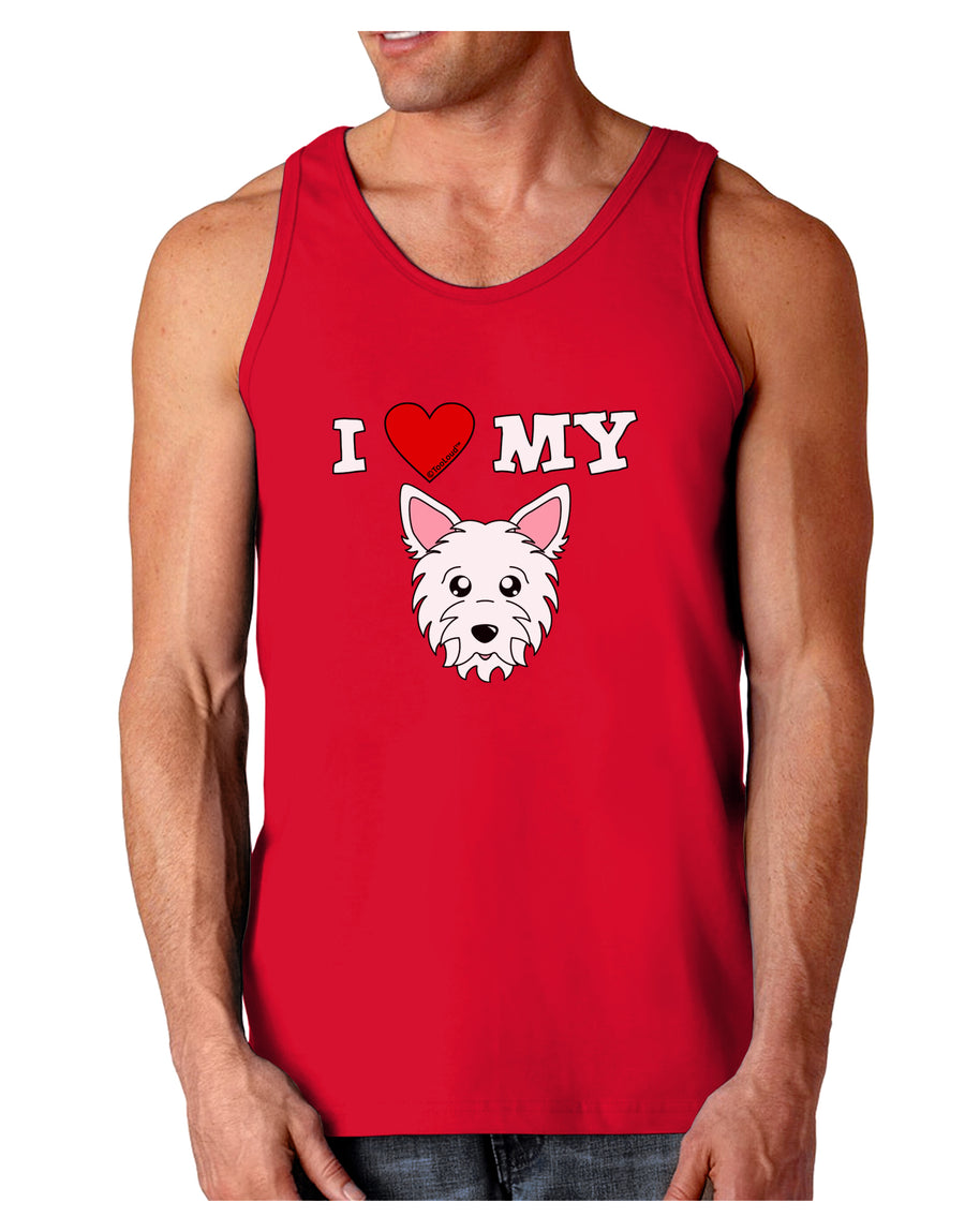 I Heart My - Cute Westie Dog Dark Loose Tank Top by TooLoud-Mens Loose Tank Top-TooLoud-Black-Small-Davson Sales