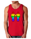 Rainbow Gay Men Holding Hands Dark Loose Tank Top-Mens Loose Tank Top-TooLoud-Red-Small-Davson Sales