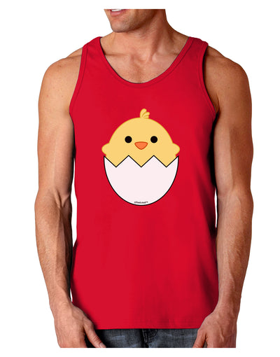 Cute Hatching Chick Design Dark Loose Tank Top by TooLoud-Mens Loose Tank Top-TooLoud-Red-Small-Davson Sales