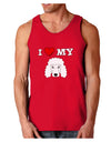 I Heart My - Cute Poodle Dog - White Dark Loose Tank Top by TooLoud-Mens Loose Tank Top-TooLoud-Red-Small-Davson Sales