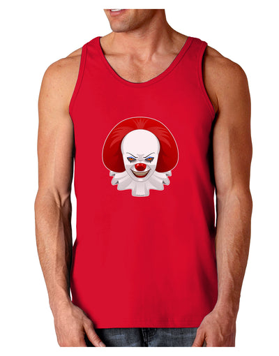 Scary Clown Face B - Halloween Dark Loose Tank Top-Mens Loose Tank Top-TooLoud-Red-Small-Davson Sales