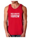 Red White and Brew Dark Loose Tank Top by TooLoud-Mens Loose Tank Top-TooLoud-Red-Small-Davson Sales