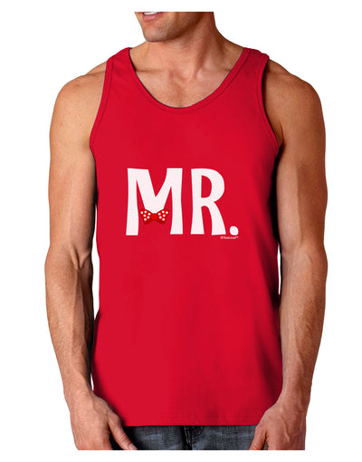 Matching Mr and Mrs Design - Mr Bow Tie Dark Loose Tank Top by TooLoud-Mens Loose Tank Top-TooLoud-Red-Small-Davson Sales