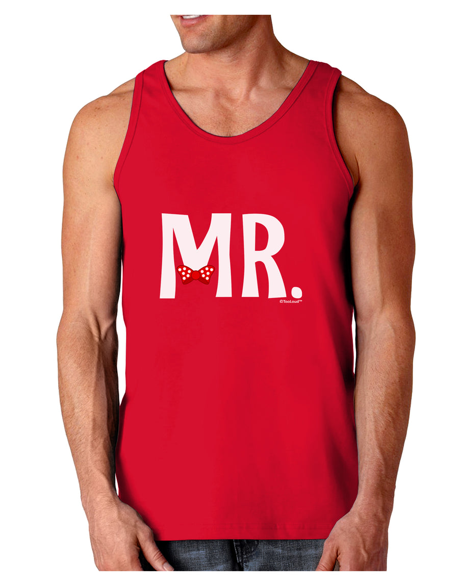 Matching Mr and Mrs Design - Mr Bow Tie Dark Loose Tank Top by TooLoud-Mens Loose Tank Top-TooLoud-Black-Small-Davson Sales