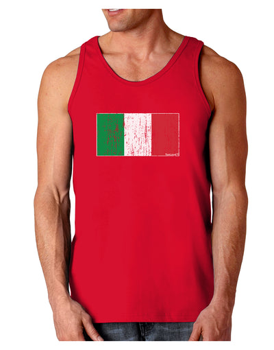 Italian Flag - Distressed Dark Loose Tank Top by TooLoud-Mens Loose Tank Top-TooLoud-Red-Small-Davson Sales