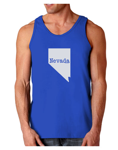 Nevada - United States Shape Dark Loose Tank Top by TooLoud-Mens Loose Tank Top-TooLoud-Royal Blue-Small-Davson Sales