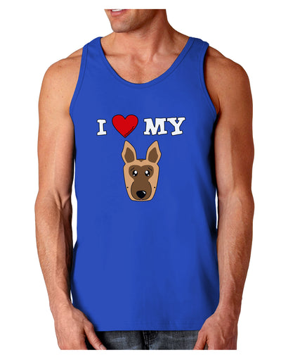 I Heart My - Cute German Shepherd Dog Dark Loose Tank Top by TooLoud-Mens Loose Tank Top-TooLoud-Royal Blue-Small-Davson Sales