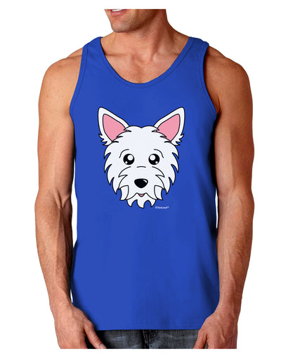 Cute West Highland White Terrier Westie Dog Dark Loose Tank Top by TooLoud-Mens Loose Tank Top-TooLoud-Royal Blue-Small-Davson Sales