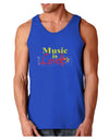 Music Is Love Dark Loose Tank Top-Mens Loose Tank Top-TooLoud-Royal Blue-Small-Davson Sales