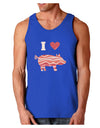 I Heart My Bacon Pig Silhouette Dark Loose Tank Top by TooLoud-Mens Loose Tank Top-TooLoud-Royal Blue-Small-Davson Sales