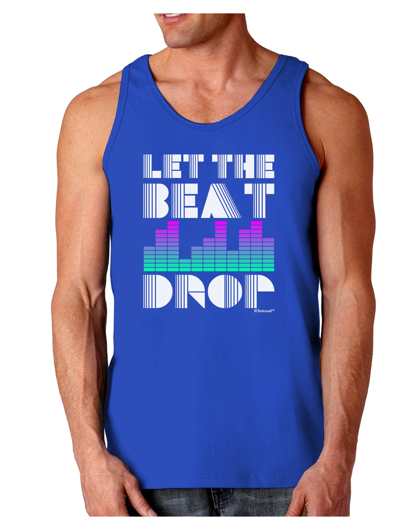 Let the Beat Drop Design Dark Loose Tank Top by TooLoud-Mens Loose Tank Top-TooLoud-Royal Blue-Small-Davson Sales