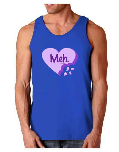 Meh Candy Heart Purple - Valentines Day Dark Loose Tank Top by TooLoud-Mens Loose Tank Top-TooLoud-Royal Blue-Small-Davson Sales