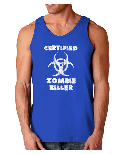 Certified Zombie Killer - Biohazard Dark Loose Tank Top by TooLoud-Mens Loose Tank Top-TooLoud-Royal Blue-Small-Davson Sales