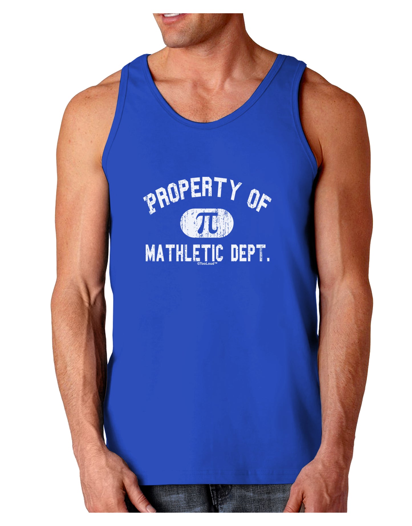 Mathletic Department Distressed Dark Loose Tank Top by TooLoud-Mens Loose Tank Top-TooLoud-Royal Blue-Small-Davson Sales