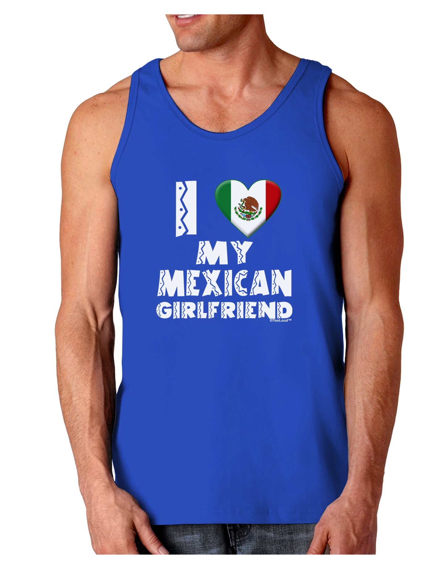 I Heart My Mexican Girlfriend Dark Loose Tank Top by TooLoud-Mens Loose Tank Top-TooLoud-Royal Blue-Small-Davson Sales