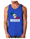 Mexico Outline - Mexican Flag - Mexico Text Dark Loose Tank Top by TooLoud-Mens Loose Tank Top-TooLoud-Royal Blue-Small-Davson Sales