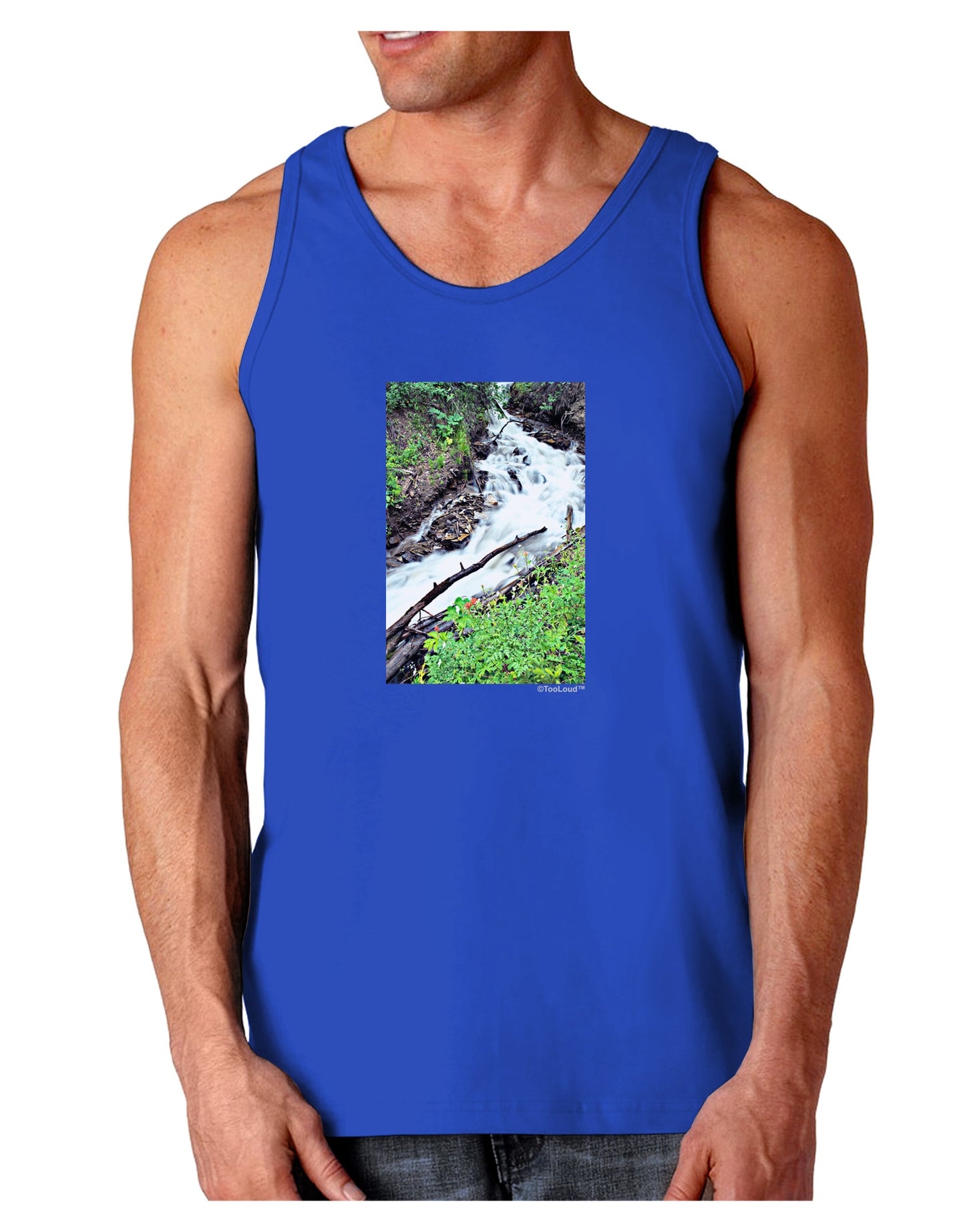 Colorado White River Dark Loose Tank Top-Mens Loose Tank Top-TooLoud-Royal Blue-Small-Davson Sales